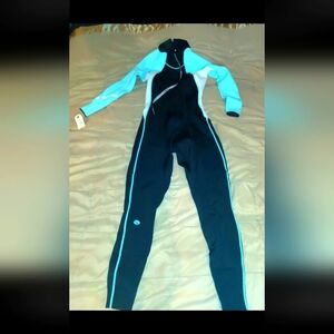 Black and Blue Full-Body Wet Suit